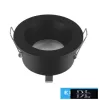 UNIVERSO Waterproof recessed luminaire 1xPAR16 without socket IP44 Black D85x54mm Cutout: D65mm 5 years