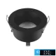 UNIVERSO Waterproof recessed luminaire 1xPAR16 without socket IP44 Black D85x54mm Cutout: D65mm 5 years