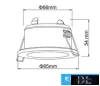 UNIVERSO Waterproof recessed luminaire 1xPAR16 without socket IP44 Black D85x54mm Cutout: D65mm 5 years