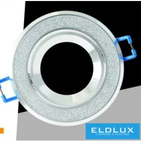   UNIVERSO Recessed luminaire 1xPAR16 without socket IP20 Chrome/Silver D86x26mm Cutout: D72mm