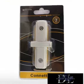 UNIVERSO Straight connector for single-phase rail White