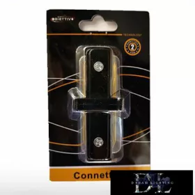 UNIVERSO Straight connector for single-phase rail, black