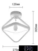 UNIVERSO Ceiling lamp 25w 2000lm 6500k IP20 white D275x305mm
