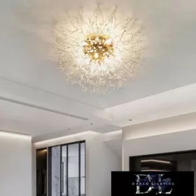   UNIVERSO Crystal ceiling light 10xG9 Max60W IP20 gold ∅550mm