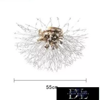 UNIVERSO Crystal ceiling light 10xG9 Max60W IP20 gold ∅550mm