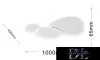 UNIVERSO ceiling lamp 100w 8000lm CCT 1000×630×65mm IP20 white