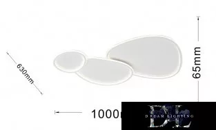 UNIVERSO ceiling lamp 100w 8000lm CCT 1000×630×65mm IP20 white