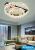 UNIVERSO Crystal glass ceiling lamp 72w 5760lm CCT rose gold D600x200mm
