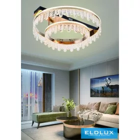   UNIVERSO Crystal glass ceiling lamp 72w 5760lm CCT rose gold D600x200mm