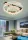 UNIVERSO Crystal glass ceiling lamp 72w 5760lm CCT rose gold D600x200mm