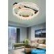 UNIVERSO Crystal glass ceiling lamp 72w 5760lm CCT rose gold D600x200mm