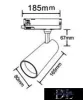 UNIVERSO Three-phase track spotlight 30w 2700lm 4000k 38° RA90 IP20 White 5 years