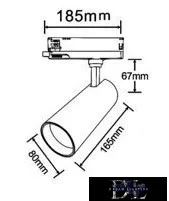 UNIVERSO Three-phase track spotlight 30w 2700lm 4000k 38° RA90 IP20 White 5 years