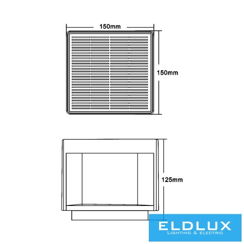 UNIVERSO Solar-powered pole lamp 3.2V-1200mAH 5V-1.6w CCT.kap IP65 Black 150x150x125mm