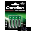 CAMELION SUPER HEAVY DUTY zinc-chloride battery R03/AAA-BP4