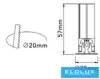 UNIVERSO Mini spotlight 3w 160lm 4000k D25×57mm cutout:D20mm white