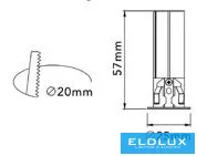 UNIVERSO Mini spotlight 3w 145lm 6500k IP20 Black D25x57mm cutout:D20mm