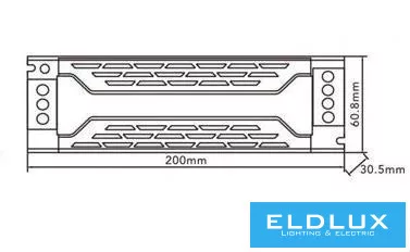 UNIVERSO Dimmelhető fémházas tápegység DC:24V 300w 12.5A IP20 200x61x30.5mm 3év