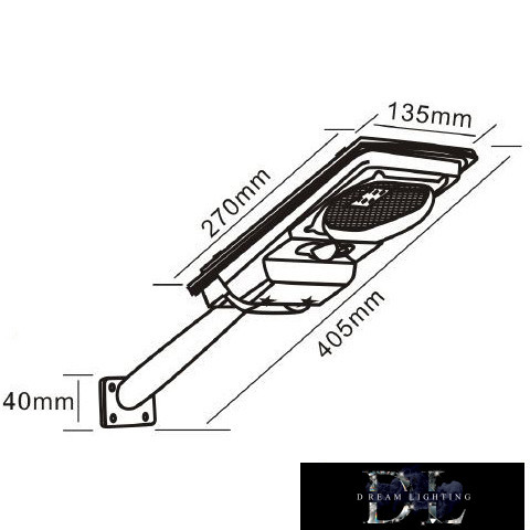 UNIVERSO Solar street lamp 3w-6V 3.2V-2.5AH 150lm 7000k IP65 black