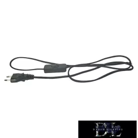 EMOS FLEXO PVC 2×0.75mm2 black 2m + switch