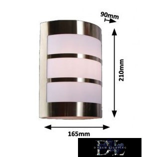 UNIVERSO Outdoor wall lamp 1xE27 max.11w IP44 chrome/white 165x90x210mm 5 years