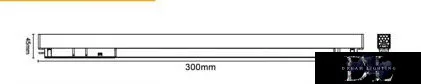 UNIVERSO Magnetic track mountable linear lamp DC:48V 14W 1050LM 3000K RA90 IP20 300x45x24mm Black
