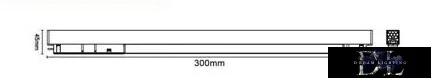 UNIVERSO Magnetic Track Mountable Linear Lamp DC:48V 14W 1050LM 4000K RA90 IP20 300x45x24mm Black
