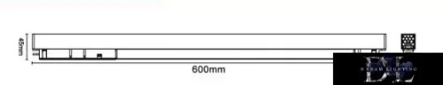 UNIVERSO Magnetic Track Mountable Linear Lamp DC:48V 24W 1800LM 3000K RA90 IP20 600x45x24mm Black