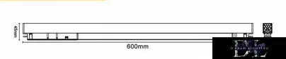 UNIVERSO Magnetic Track Mountable Linear Lamp DC:48V 24W 1800LM 4000K RA90 IP20 600x45x24mm Black