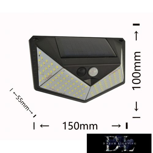 UNIVERSO Solar lamp-PIR 3.7V-1200mAH 5.5V-0.55W 60lm IP65 black