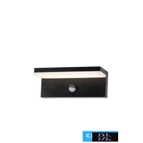   UNIVERSO Outdoor wall lamp with motion sensor 10w 1000lm CCT ON/OFF. IP54 black 210x90x82mm 3 years