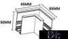 UNIVERSO Magnetic rail corner joint 65x65x50mm Black