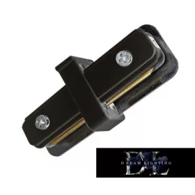 ELDLUX Single-phase straight connector for track, black