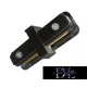 ELDLUX Single-phase straight connector for track, black