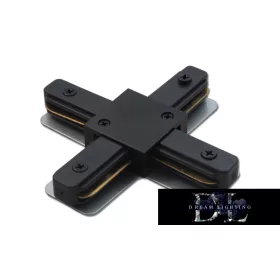 ELDLUX Single-phase rail X-shaped connector, black