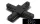 ELDLUX Single-phase rail X-shaped connector, black