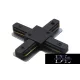 ELDLUX Single-phase rail X-shaped connector, black