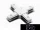 ELDLUX X-shaped connector for single-phase rail, white