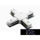 ELDLUX X-shaped connector for single-phase rail, white