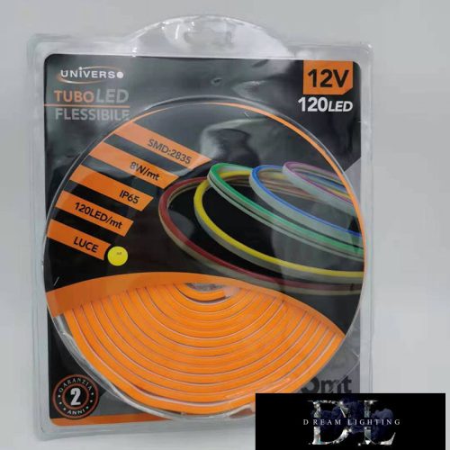 UNIVERSO Neon LED strip 12v 2835-120D-8w/M Orange IP65 5M