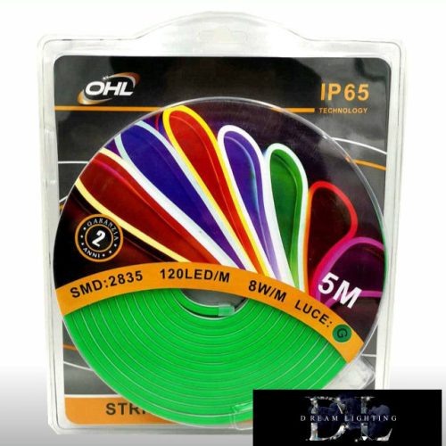 UNIVERSO Neon LED strip 12v 2835-120D-8w/M Green IP65 5M