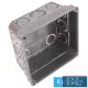Dietzel Recessed junction box (MÜDK) square 100 mm x 100 mm x black plastic AKU100