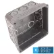 Dietzel Flush-mounted junction box (MÜDK) square 200 mm 200 mm x black plastic AKU200