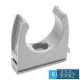 DIETZEL Pipe clamp MÜII light grey for 20 mm pipe diameter plastic 1 pc for pipe grey classifiable CL 20