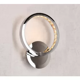 ELDLUX RINGS crystal glass wall lamp chrome 8W 4000K