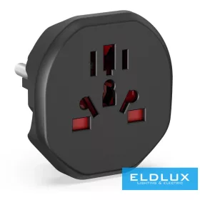 ELDLUX Travel adapter (World to Europe) 230V/10A/2300W
