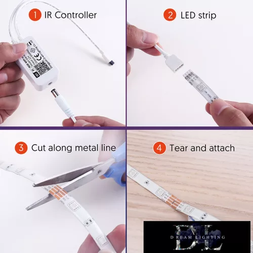 ELDLUX Smart Home WiFi Music RGB LED Strip 3.6w-35lm-30D/m 5m