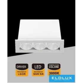   UNIVERSO recessed spotlight 6W 401lm 3000k 24° IP20 69x31mm white