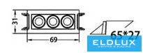 UNIVERSO recessed spot light 6W 394lm 4000k 24° IP20 69x31mm white