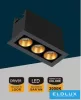 UNIVERSO recessed spot lamp 6W 401lm 3000k 24° IP20 69x31mm Black/Gold
